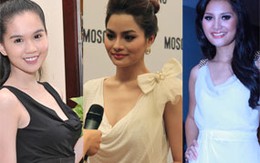 Mỹ nhân Việt hững hờ khe ngực với váy cổ đổ