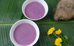 Xoa dịu mệt mỏi bằng chè khoai tía