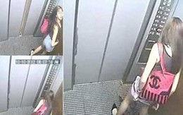 Cô gái trẻ hồn nhiên phóng uế trong thang máy