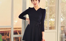 Kiểu váy liền công sở ngày xuân