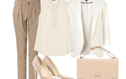 Phối 5 phong cách với quần khaki màu be