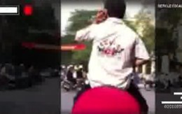 Ngựa trắng tham gia giao thông náo loạn Thủ đô