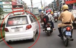 10 cảnh sát Hà Nội hú còi đuổi xe 'điên' như phim