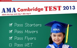 AMA CAMBRIDGE TEST 2013 – Khởi đầu hoàn hảo cho học sinh Tăng Cường Tiếng Anh