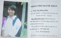 Nữ sinh lớp 8 mất tích ở Hà Nội