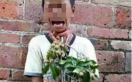 Phẫn nộ trước bức ảnh bé trai bị trói tay, treo “tang vật” vào cổ