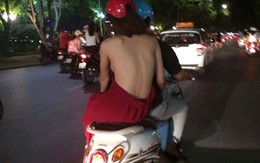 Phản cảm cô gái "mặc như không mặc" đi dạo trên phố