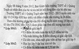 Điểm thấp sao vẫn vào lớp chọn?