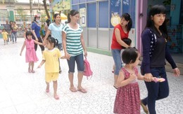 Toát mồ hôi chạy trường mầm non
