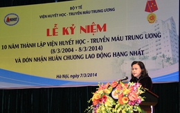Viện Huyết học-Truyền máu TƯ đón nhận Huân chương lao động hạng Nhất