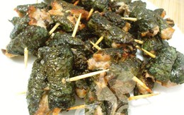 Thịt cuộn lá tía tô ngon lạ