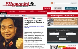 Truyền thông Pháp ca ngợi Đại tướng Võ Nguyên Giáp