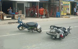 Nam thanh niên vỡ toác đầu sau cú tông xe máy ở Sài Gòn
