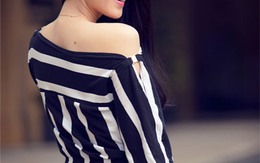 Kiều nữ hấp dẫn hơn nhờ thời trang kẻ sọc