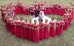 Đám cưới "độc nhất vô nhị" với 80 phù dâu
