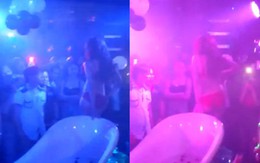 Xôn xao màn tắm sữa "gợi dục" trong quán bar ở Hà Nội