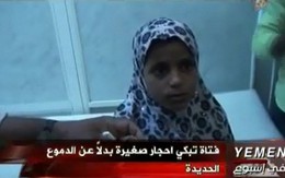 Cô bé 12 tuổi khóc ra đá ở Yemen