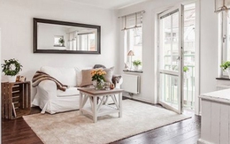 Căn hộ 40m² màu trắng đầy đủ tiện nghi
