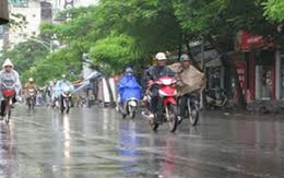 Miền Bắc mưa rải rác những ngày tới