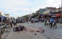 Đôi nam nữ chết thảm sau khi bị xe container cán ngang người