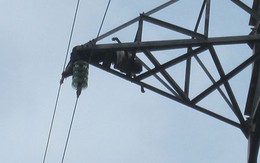 Hãi hùng phát hiện thi thể cháy đen trên cột điện cao thế