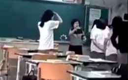 Cô giáo Hàn Quốc tát học sinh dã man trong lớp