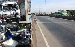 Tai nạn liên hoàn trên cầu vượt, 5 người trọng thương