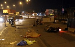 Cô gái ngất lịm khi thấy người yêu bị xe ben cán