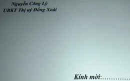 In cơ quan trên thiệp mời giỗ mẹ