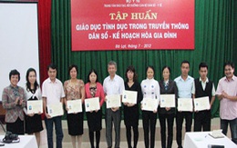 Khóa tập huấn về “Giáo dục tình dục trong truyền thông DS-KHHGĐ”