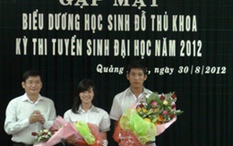 Tuyên dương học sinh thủ khoa Đại học năm 2012