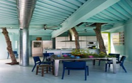 Những căn bếp màu xanh đẹp mắt 