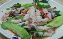 Ngất ngây hương vị mực xào rau củ