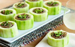 Ngon lạ với dưa chuột nhồi mì lạnh 