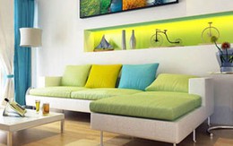 Trang trí phòng khách dịu mát mùa hè