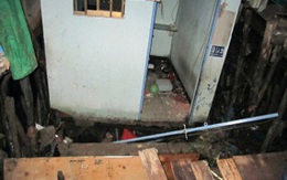 May mắn thoát chết khi cả ngôi nhà rơi xuống sông