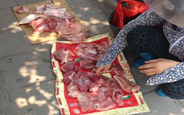 Kinh hoàng “chợ” thịt chân cầu Thăng Long