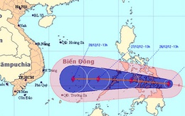 Bão Ngộ Không sắp vào Biển Đông