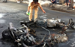 2 xe máy tông nhau bốc hỏa, 1 người chết