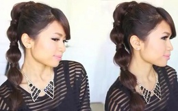 Tóc đuôi ngựa thắt nút năng động