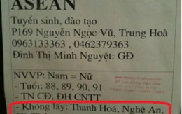 Thực hư tờ thông báo tuyển dụng không lấy người Thanh Hóa, Nghệ An, Hà Tĩnh