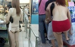 Cô gái thích hở lại "gây bão" 