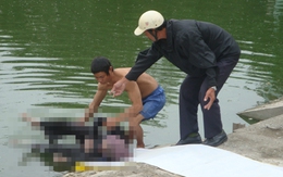 Xác cụ già nổi trên hồ cạnh Đại học Y Hà Nội 