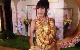 Cô dâu đeo 70 chiếc vòng vàng