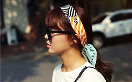 Làm điệu cho tóc bằng khăn lụa