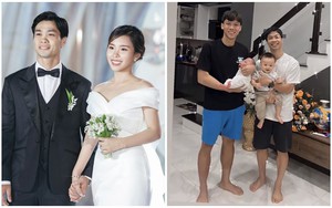 Công Phượng bế con trai sang thăm gia đình Quế Ngọc Hải, cậu nhóc giống hệt mẹ Viên Minh