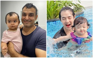 Khoảnh khắc "bố nào con nấy" nhà Kim Lý, Ông Cao Thắng, Võ Hạ Trâm đáng yêu khiến mẹ bỉm ghen tỵ