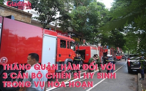 Bộ trưởng bộ Công an quyết định thăng quân hàm đối với 3 cán bộ chiến sĩ đã anh dũng hy sinh trong vụ hỏa hoạn
