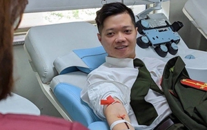 Thượng úy công an Hà Nội hiến máu cứu cháu bé 1 tuổi