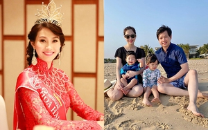 Hoa hậu Việt Nam hôn nhân viên mãn: Mỹ nhân miền Tây có bằng Thạc sĩ cân xứng với chồng tài giỏi